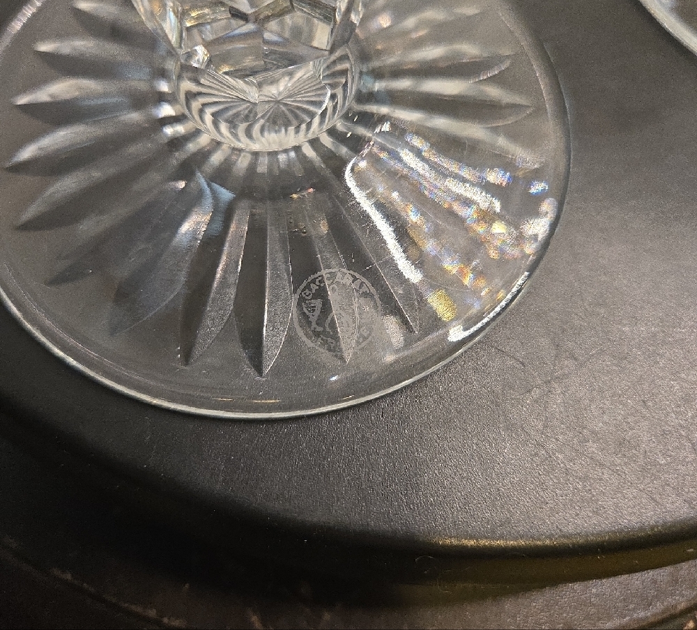 Vintage Baccarat Colbert Crystal Goblet Glass Set Of 3 - Picture 8 of 12